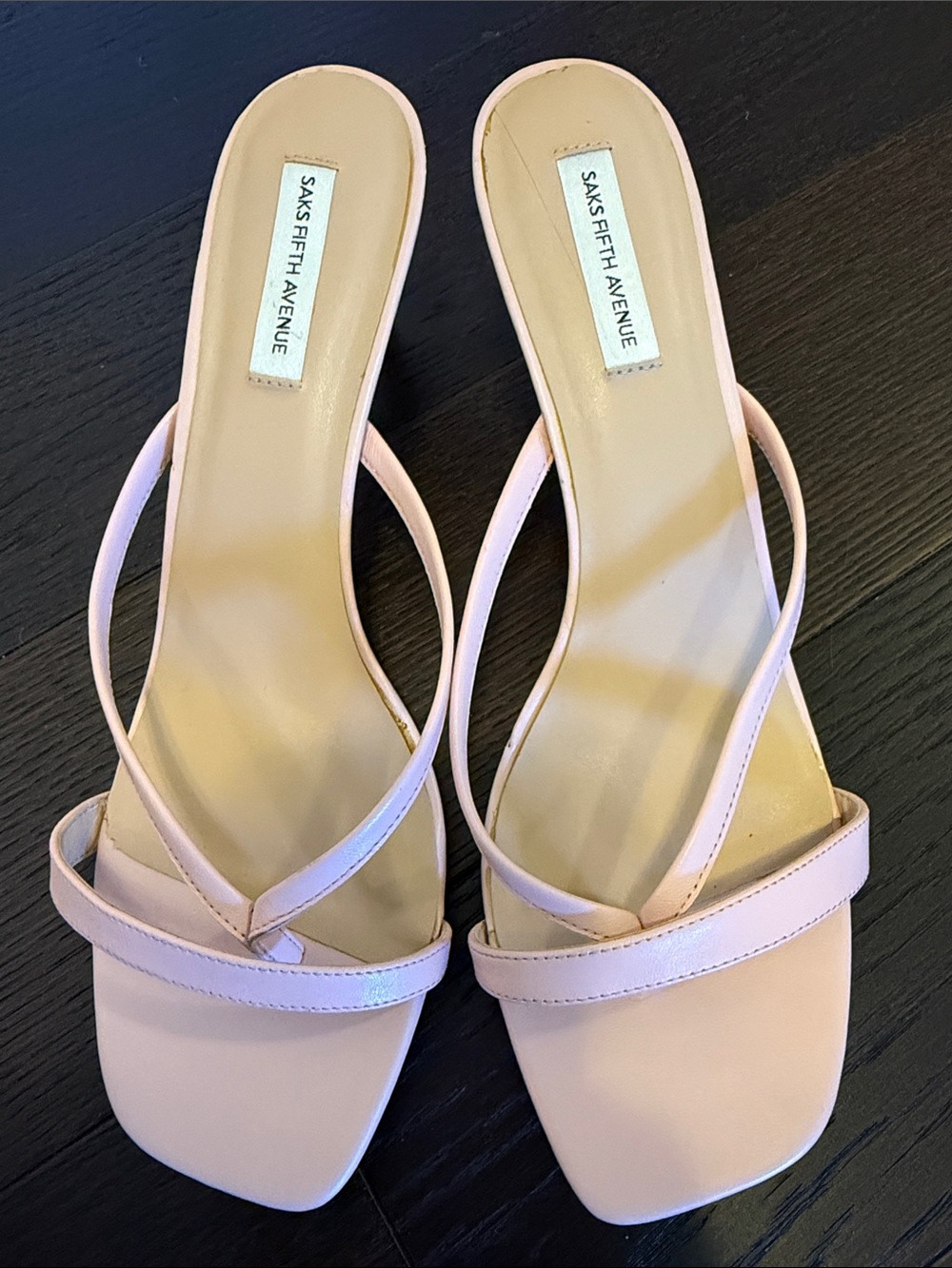 Saks Women's Strappy Square-Toe Sandals in Blush Pink 11